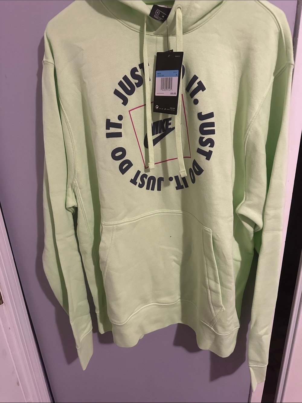Nike Men’s Mint Green 'Just Do It' Graphic Hoodie